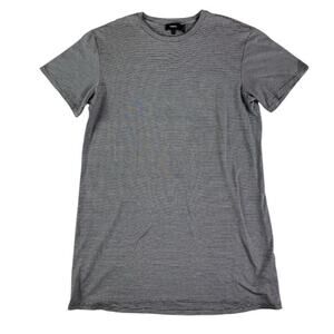 Theory Perfect Stripe Pima Cotton T-Shirt Womens Small Black White Crewneck